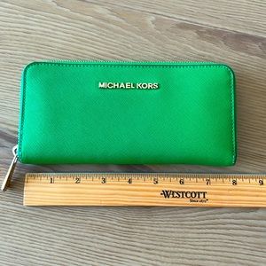 Authentic MK full sized zip wallet